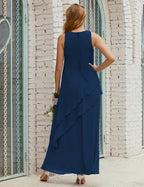 Chiffon Long Plus Size Mother Of Bride Dresses Formal Bridesmaid Prom Gown 28019