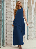 Chiffon Long Plus Size Mother Of Bride Dresses Formal Bridesmaid Prom Gown 28019