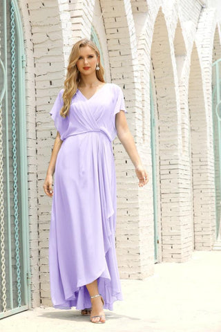 Numbersea Mother Of The Bride Dresses Plus Size V-Neck Floor Length Formal Prom Dress For Wedding