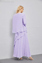 Mother of Bride Dresses with Open Front Lightweight Cardigan Formal Prom Gown 28081-numbersea