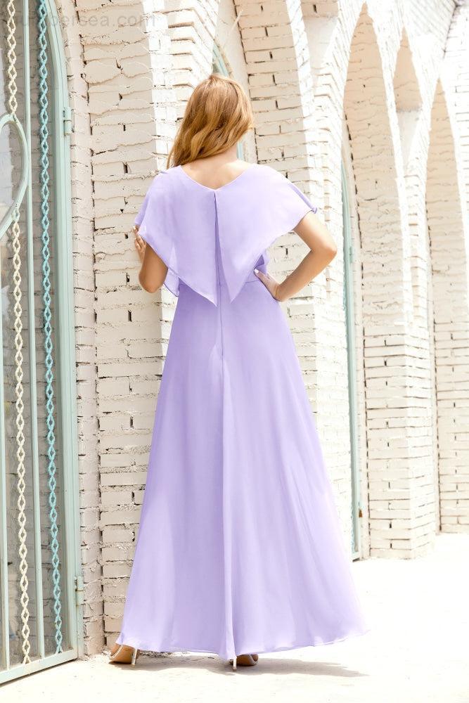 Numbersea Mother Of The Bride Dresses Plus Size V-Neck Floor Length Formal Prom Dress For Wedding