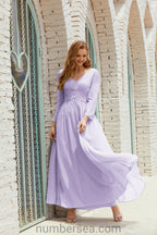 Numbersea Bridesmaid Dress Chiffon Formal Party Dress Evening Dress 28016-numbersea