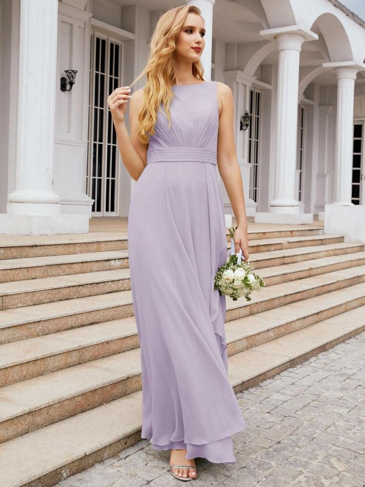 Numbersea Bridesmaid Dresses for Wedding Ruffles Long Formal Prom Gowns 28039-numbersea