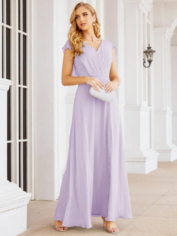 Numbersea Bridesmaid Dresses Cape Formal Prom Dress Open Back Gowns for Mother of The Bride 28058-numbersea