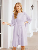 Numbersea Chiffon Mother Of The Bride Dresses Prom Dress For Wedding Guest Casual Pleated 28065