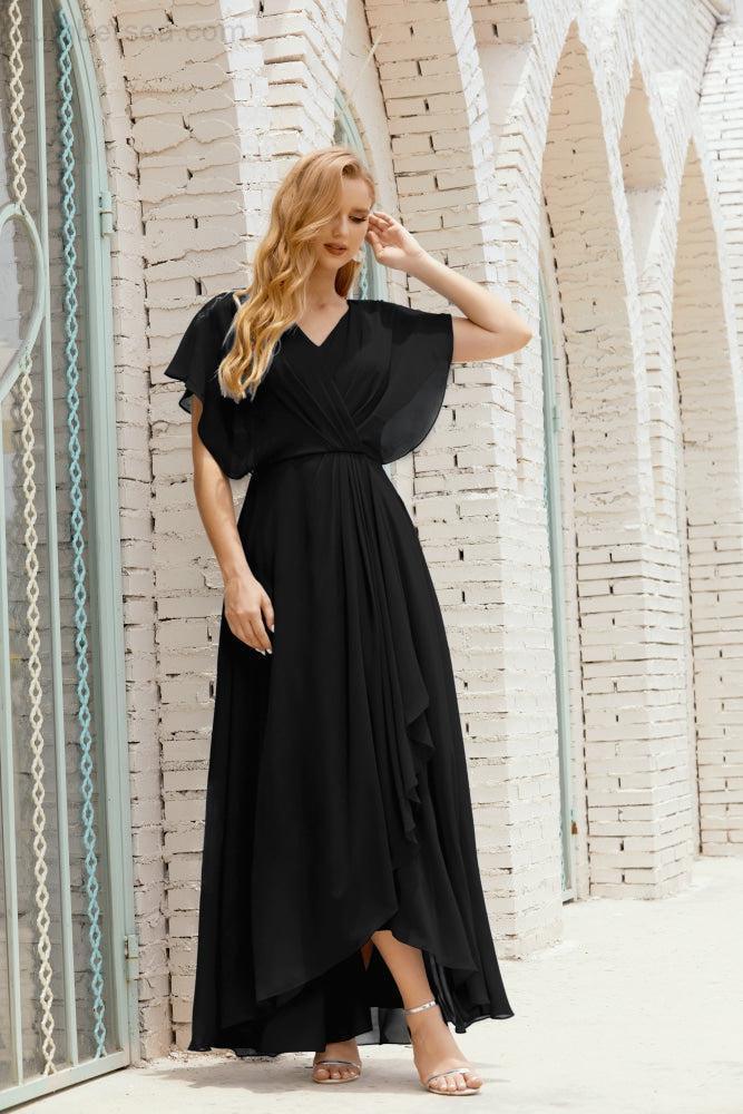 Numbersea Mother Of The Bride Dresses Plus Size V-Neck Floor Length Formal Prom Dress For Wedding