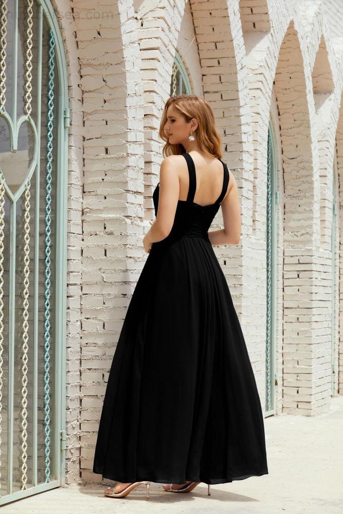 Halter Bridesmaid Dresses Formal Cocktail Prom Gown 28015-numbersea