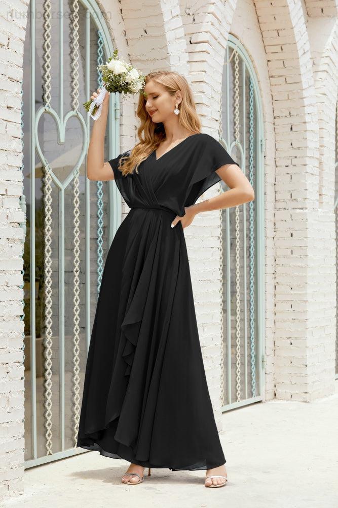 Numbersea Mother Of The Bride Dresses Plus Size V-Neck Floor Length Formal Prom Dress For Wedding