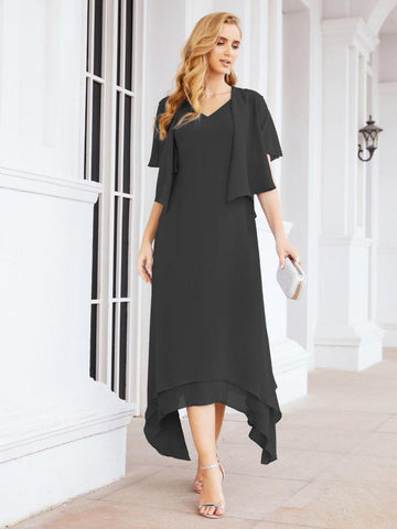 Numbersea Two-Piece A-line Mother of The Bride Dress Formal Party Gown Dress 28073 - numbersea