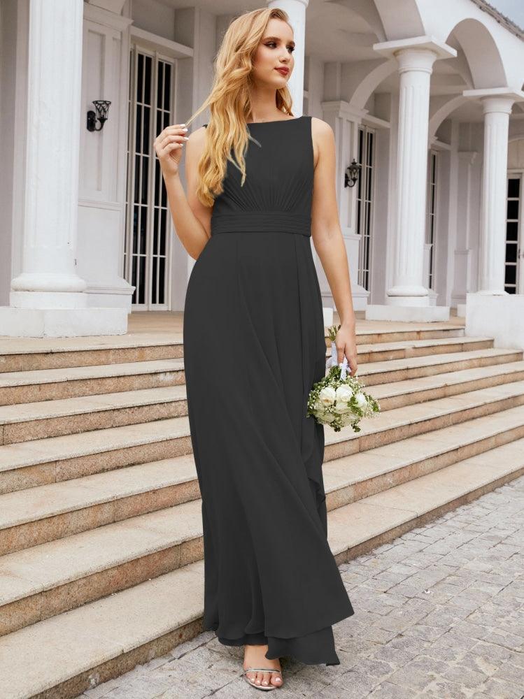 Numbersea Bridesmaid Dresses for Wedding Ruffles Long Formal Prom Gowns 28039-numbersea