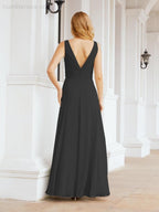 Numbersea Bridesmaid Dresses for Wedding Ruffles Long Formal Prom Gowns 28039-numbersea