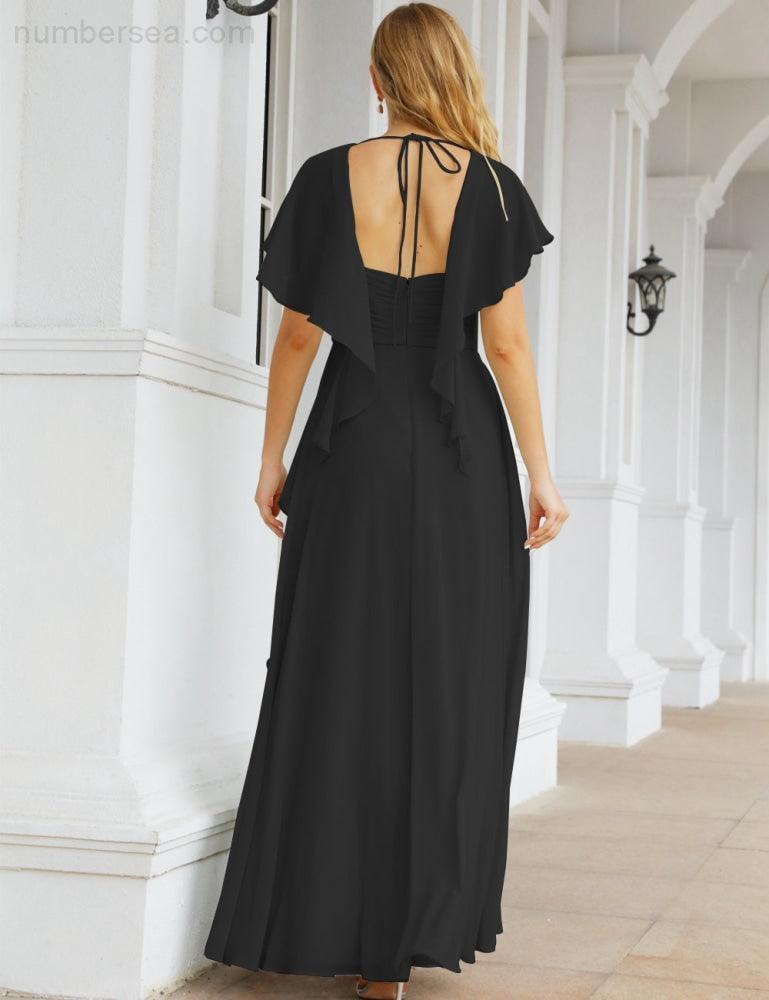 Numbersea Bridesmaid Dresses Backless Formal Prom Gowns for Evening Party Mother of The Bride Dress 28040-numbersea
