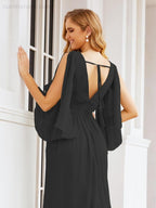 Numbersea Bridesmaid Dresses with Split for Wedding Party Flutter Sleeves 28045-numbersea