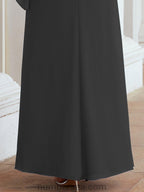Numbersea Formal Party Gown Dress Long Chiffon Mother Of The Bride Dresses With Ruffle Cape 28026