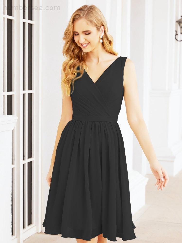 Numbersea Homecoming Dresses Knee Length Skirt V Back 28062