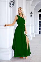 Ladies Chiffon One Shoulder Bridesmaid Evening Dress Wedding Party Evening Dress 28133-numbersea