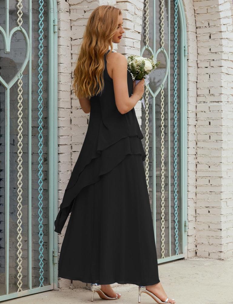 Chiffon Long Plus Size Mother Of Bride Dresses Formal Bridesmaid Prom Gown 28019