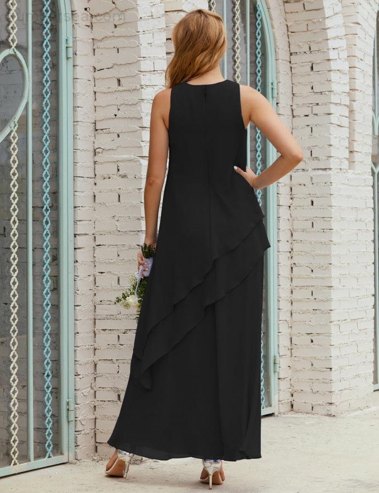 Chiffon Long Plus Size Mother Of Bride Dresses Formal Bridesmaid Prom Gown 28019