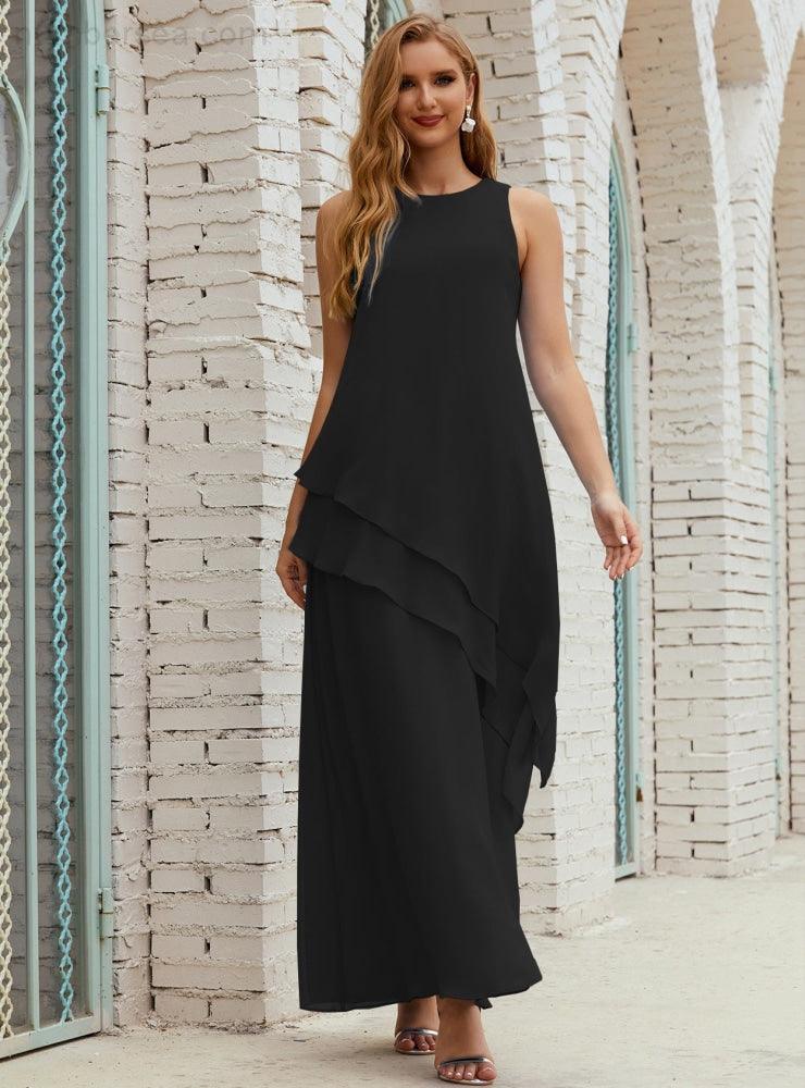 Chiffon Long Plus Size Mother Of Bride Dresses Formal Bridesmaid Prom Gown 28019