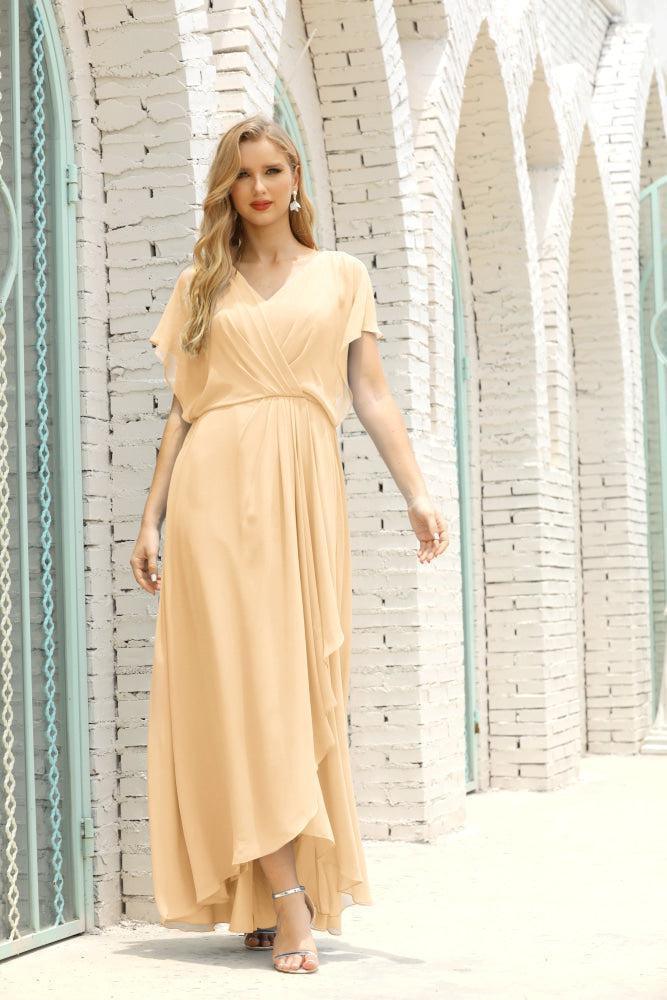 Numbersea Mother Of The Bride Dresses Plus Size V-Neck Floor Length Formal Prom Dress For Wedding