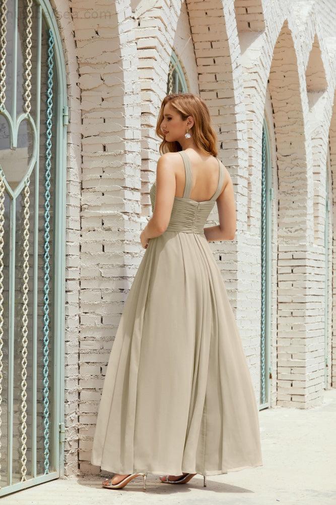 Halter Bridesmaid Dresses Formal Cocktail Prom Gown 28015-numbersea