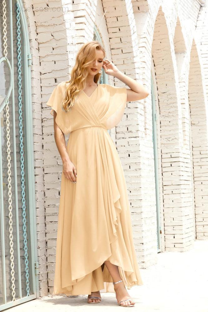 Numbersea Mother Of The Bride Dresses Plus Size V-Neck Floor Length Formal Prom Dress For Wedding