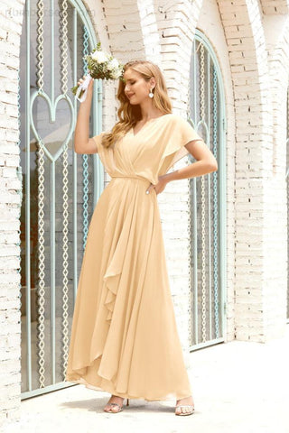 Numbersea Mother Of The Bride Dresses Plus Size V-Neck Floor Length Formal Prom Dress For Wedding