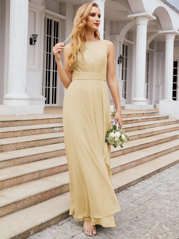 Numbersea Bridesmaid Dresses for Wedding Ruffles Long Formal Prom Gowns 28039-numbersea