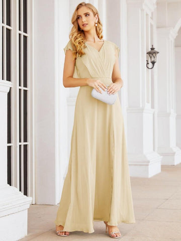 Numbersea Bridesmaid Dresses Cape Formal Prom Dress Open Back Gowns for Mother of The Bride 28058-numbersea