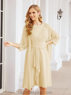 Numbersea Chiffon Mother Of The Bride Dresses Prom Dress For Wedding Guest Casual Pleated 28065
