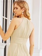 Keyhole Bridesmaid Dresses Sleeveless Formal Evening Party Prom Gowns 28043-numbersea