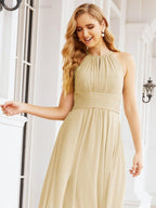 Keyhole Bridesmaid Dresses Sleeveless Formal Evening Party Prom Gowns 28043-numbersea