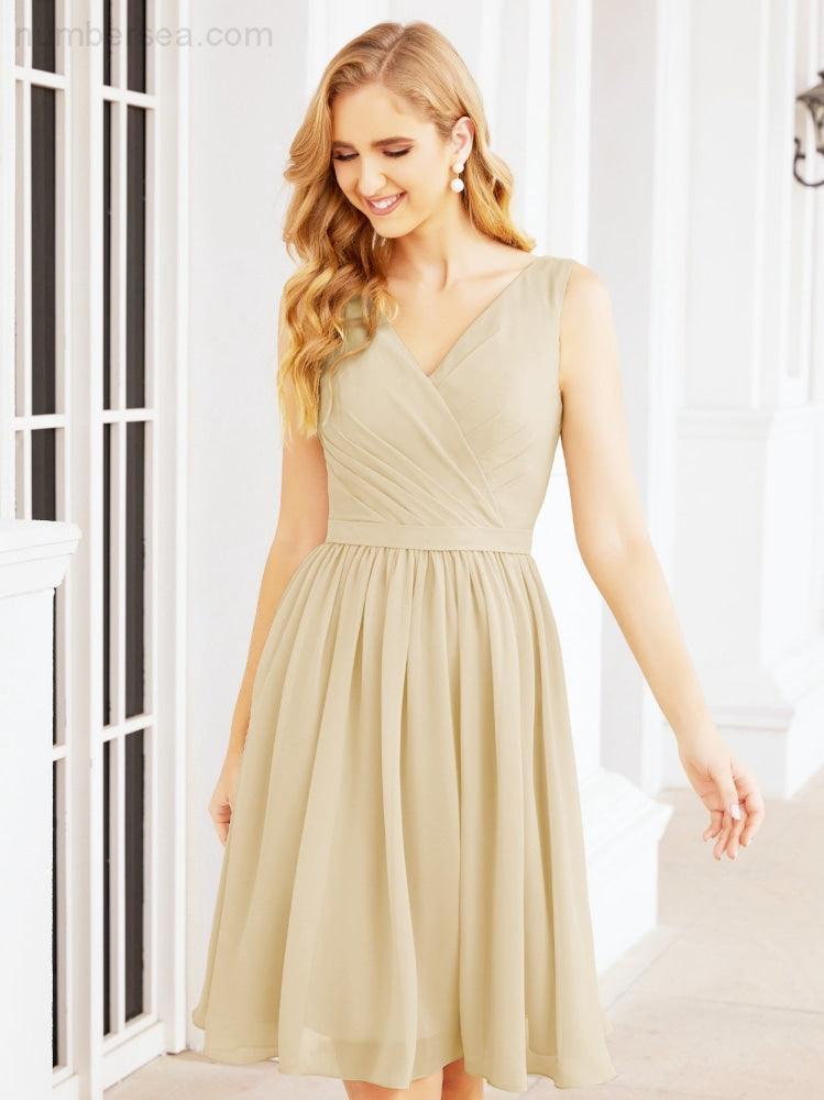 Numbersea Homecoming Dresses Knee Length Skirt V Back 28062