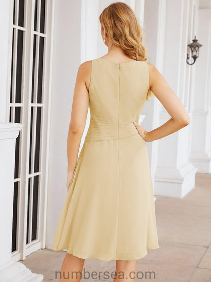 Numbersea Chiffon Mother Of The Bride Dresses Prom Dress For Wedding Guest Casual Pleated 28065