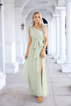 Ladies Chiffon One Shoulder Bridesmaid Evening Dress Wedding Party Evening Dress 28133-numbersea