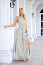 Ladies Chiffon One Shoulder Bridesmaid Evening Dress Wedding Party Evening Dress 28133-numbersea