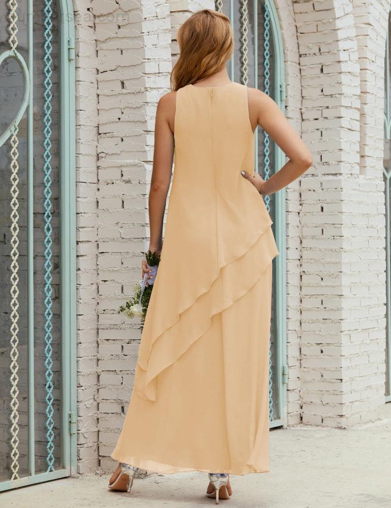 Chiffon Long Plus Size Mother Of Bride Dresses Formal Bridesmaid Prom Gown 28019