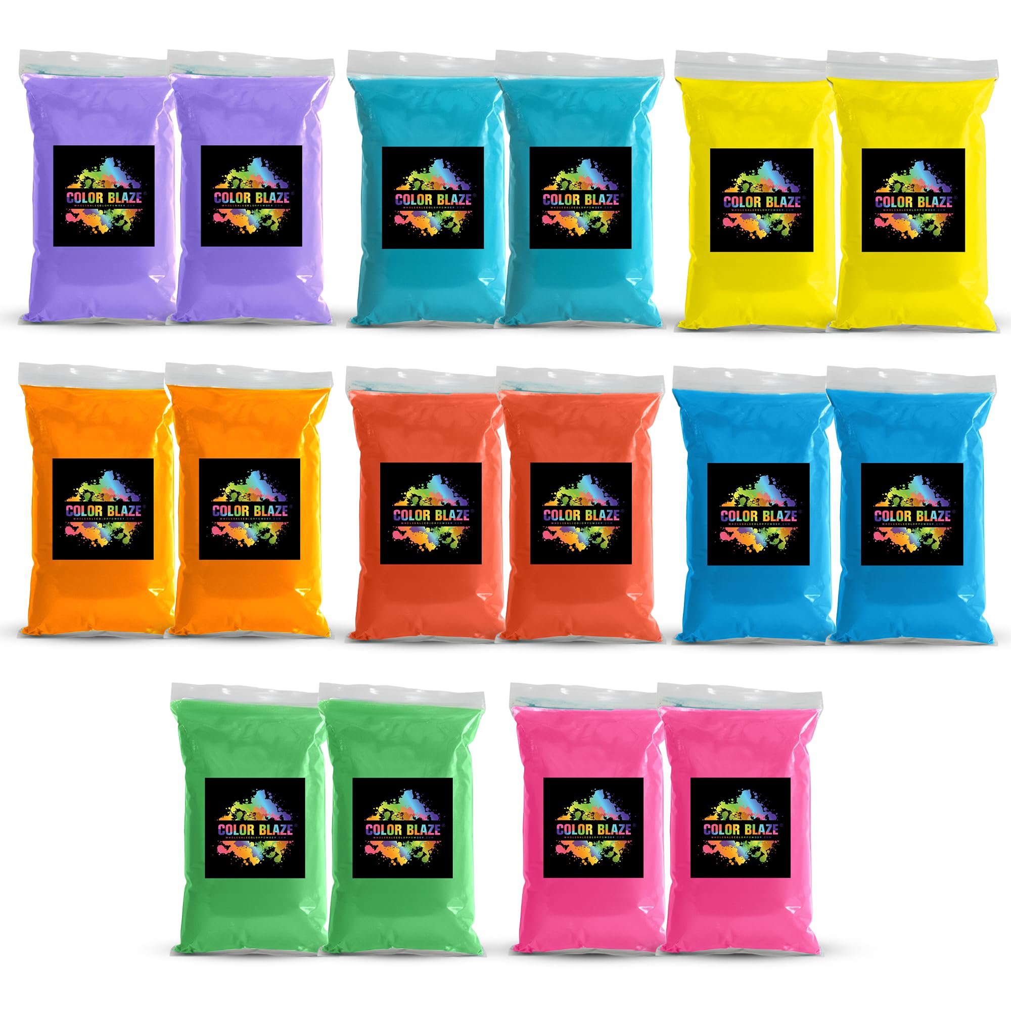 Holi Powder Color Fun Run Gender Reveal & Events-16lb Pack (2lbs each color)