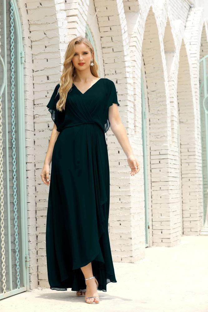 Numbersea Mother Of The Bride Dresses Plus Size V-Neck Floor Length Formal Prom Dress For Wedding