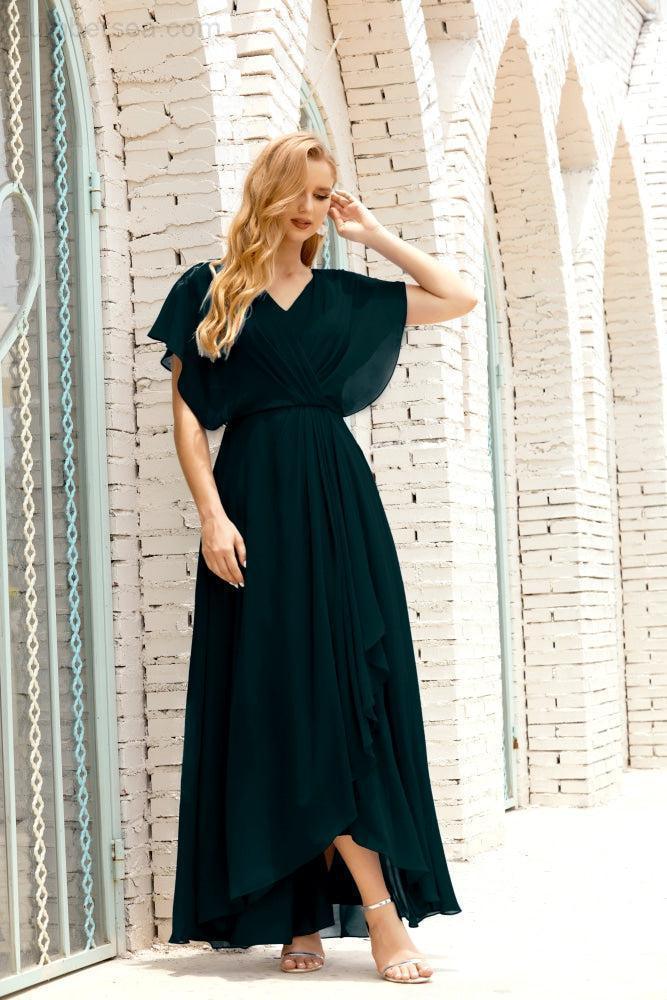 Numbersea Mother Of The Bride Dresses Plus Size V-Neck Floor Length Formal Prom Dress For Wedding