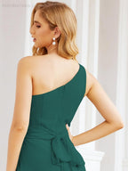 Numbersea One Shoulder Bridesmaid Dresses Long Formal Prom Gowns 28048-numbersea