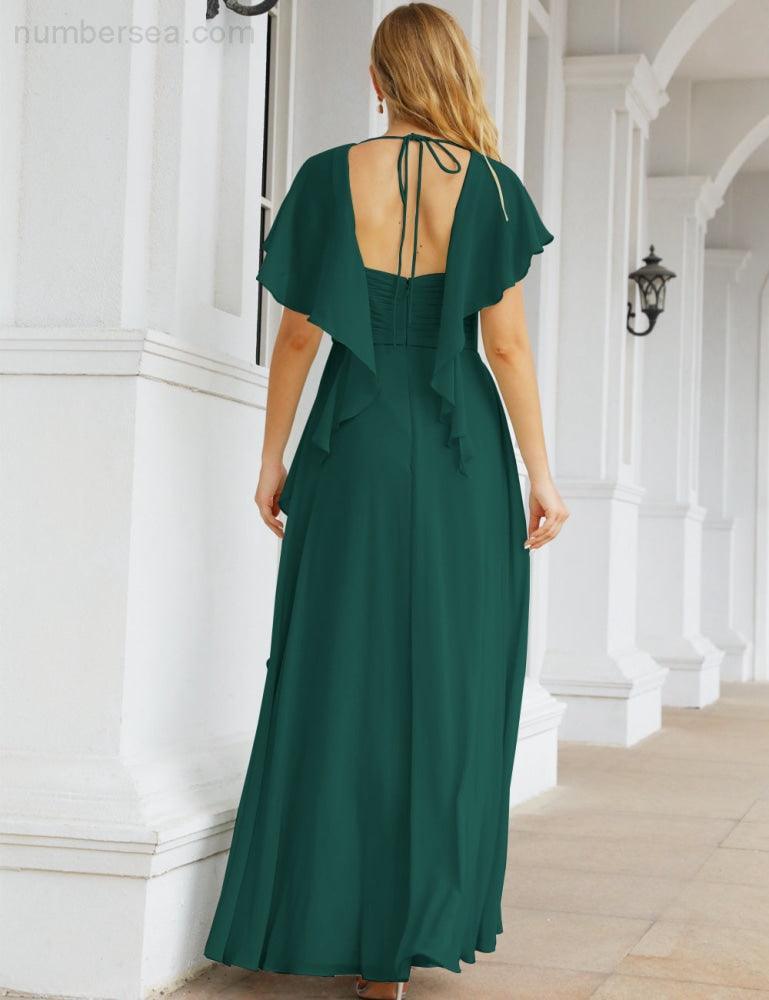 Numbersea Bridesmaid Dresses Backless Formal Prom Gowns for Evening Party Mother of The Bride Dress 28040-numbersea
