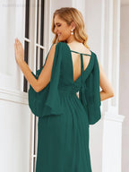 Numbersea Bridesmaid Dresses with Split for Wedding Party Flutter Sleeves 28045-numbersea