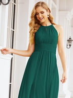 Keyhole Bridesmaid Dresses Sleeveless Formal Evening Party Prom Gowns 28043-numbersea