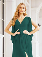 Numbersea Bridesmaid Dresses with Split for Wedding Party Flutter Sleeves 28045-numbersea