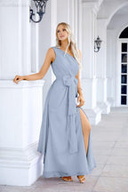 Ladies Chiffon One Shoulder Bridesmaid Evening Dress Wedding Party Evening Dress 28133-numbersea