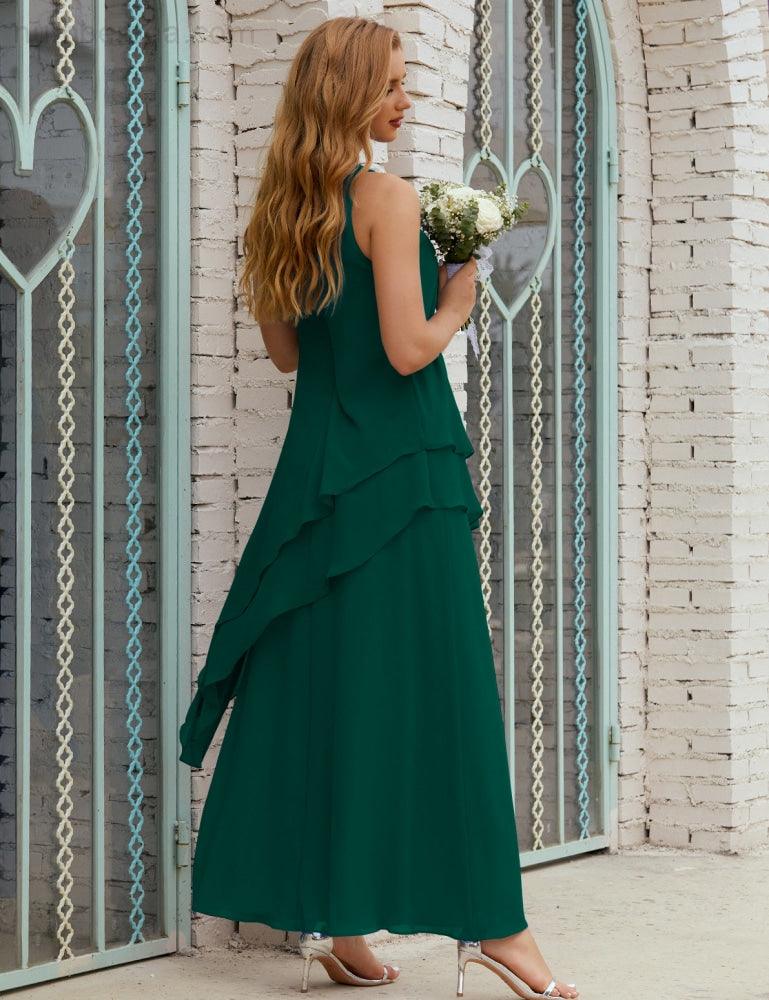 Chiffon Long Plus Size Mother Of Bride Dresses Formal Bridesmaid Prom Gown 28019