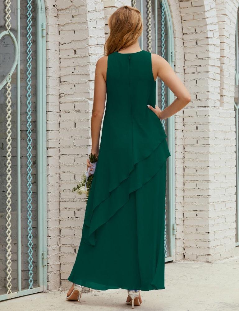 Chiffon Long Plus Size Mother Of Bride Dresses Formal Bridesmaid Prom Gown 28019