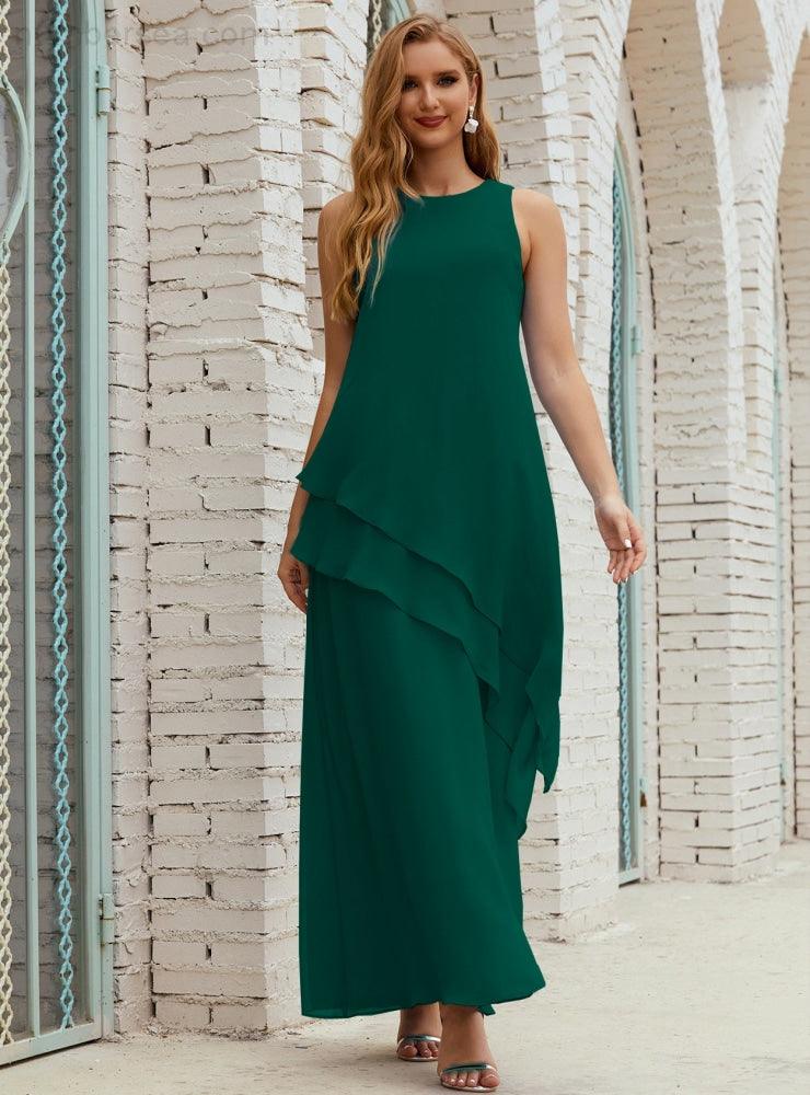 Chiffon Long Plus Size Mother Of Bride Dresses Formal Bridesmaid Prom Gown 28019