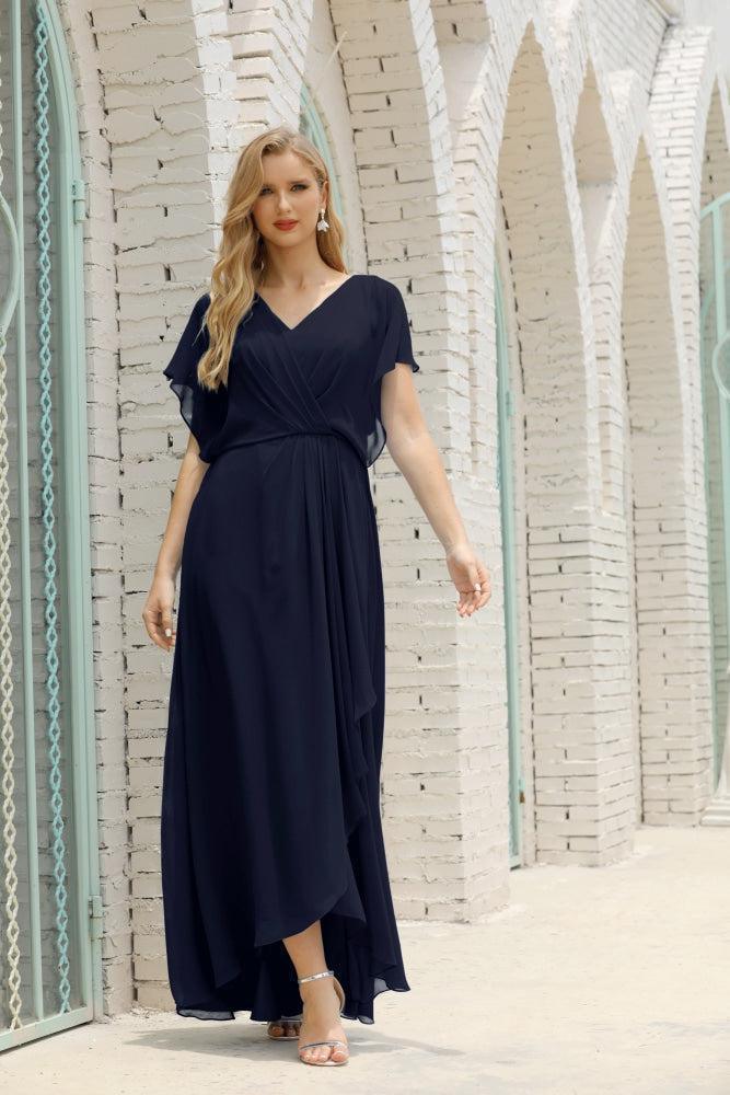 Numbersea Mother Of The Bride Dresses Plus Size V-Neck Floor Length Formal Prom Dress For Wedding
